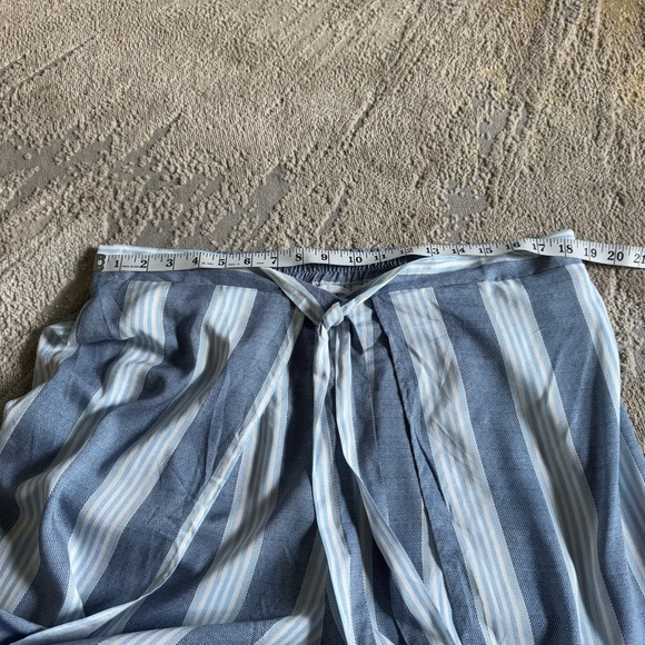 Summersalt Easy Breezy Eco Voile Wrap beach wide leg pants Blue pull on XL - Picture 8 of 9